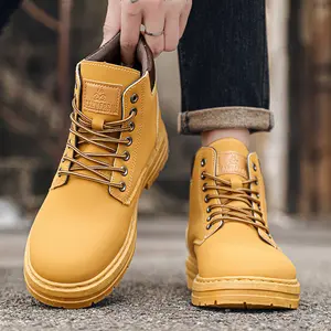 Men's shoes fashion autumn and winter new British style sports outdoor casual high-top versatile cargo shoes men's trendy shoes