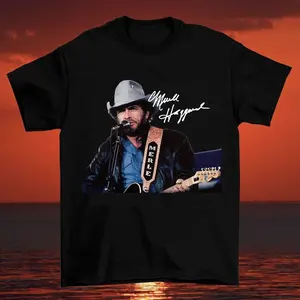 Merle Haggard Signature Cotton T- Shirt Unisex fathers day, gift for him, full size