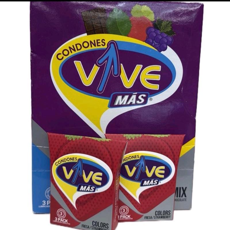 Vive  2 Cajitas de 3 Und cada una Sabor Fresa Gum Bubblegum Snack