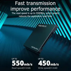 2TB SATA III SSD Internal Solid State Hard Drive 2.5” Internal Drive Advanced 3D NAND Flash Up to 500MB/s SSD Hard Drive for PC Laptop Desktop