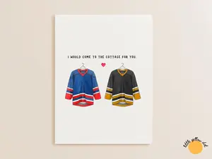 Heated Rivalry Hockey Romance Card | Valentine's Day Love Note