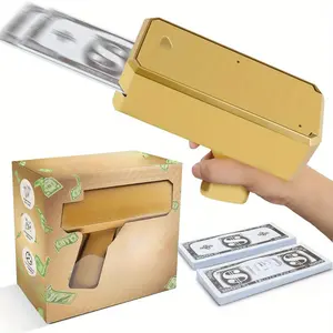 2025 new super prop money gun, make it rain like rain [with 100 paper tickets] suitable for entertainment parties, holiday gatherings, movies, bar atmosphere props supplies, men's birthday gifts, Halloween, Thanksgiving gifts