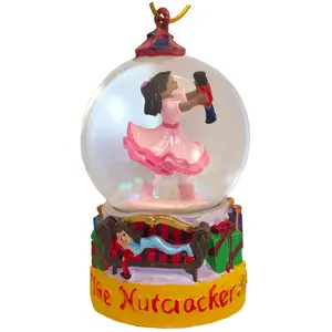 Nutcracker Ballet Snow Globe Ornament - African American Clara