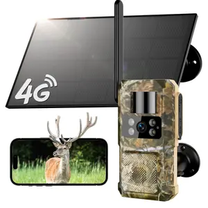 SeeVision 4G LTE Cellular Trail Camera with 360° View FHD Live Streaming Solar Panel Night Vision Motion Detection Two-Way Audio for Hunting & Outdoor Security