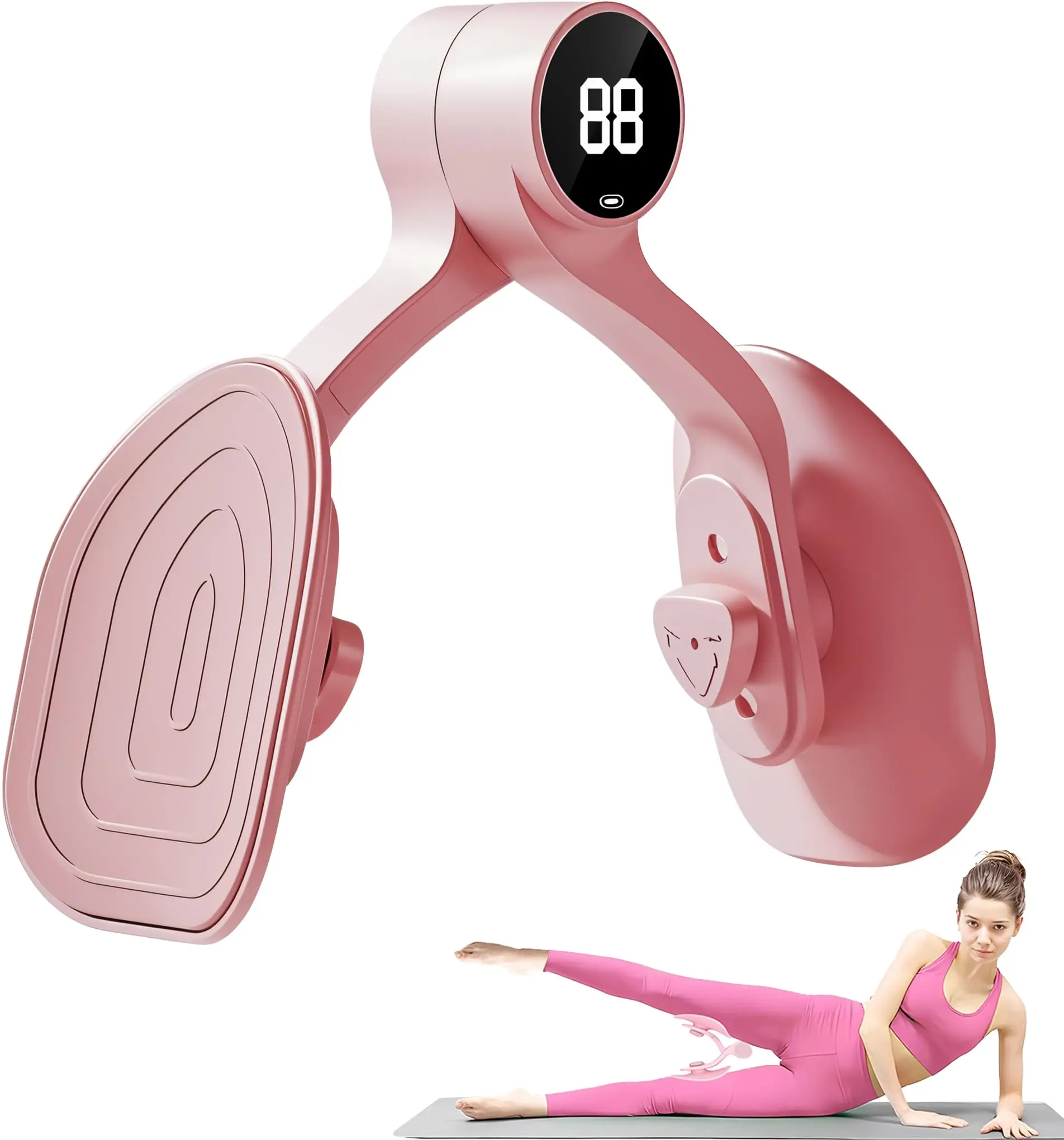 Portable Pelvic Floor Muscle Healthcare Device - Kegel Strengthening Exerciser, Hip Abductor Master, Thigh & Leg Trainer with LED Display for Women, All Home Fitness Strength Training
