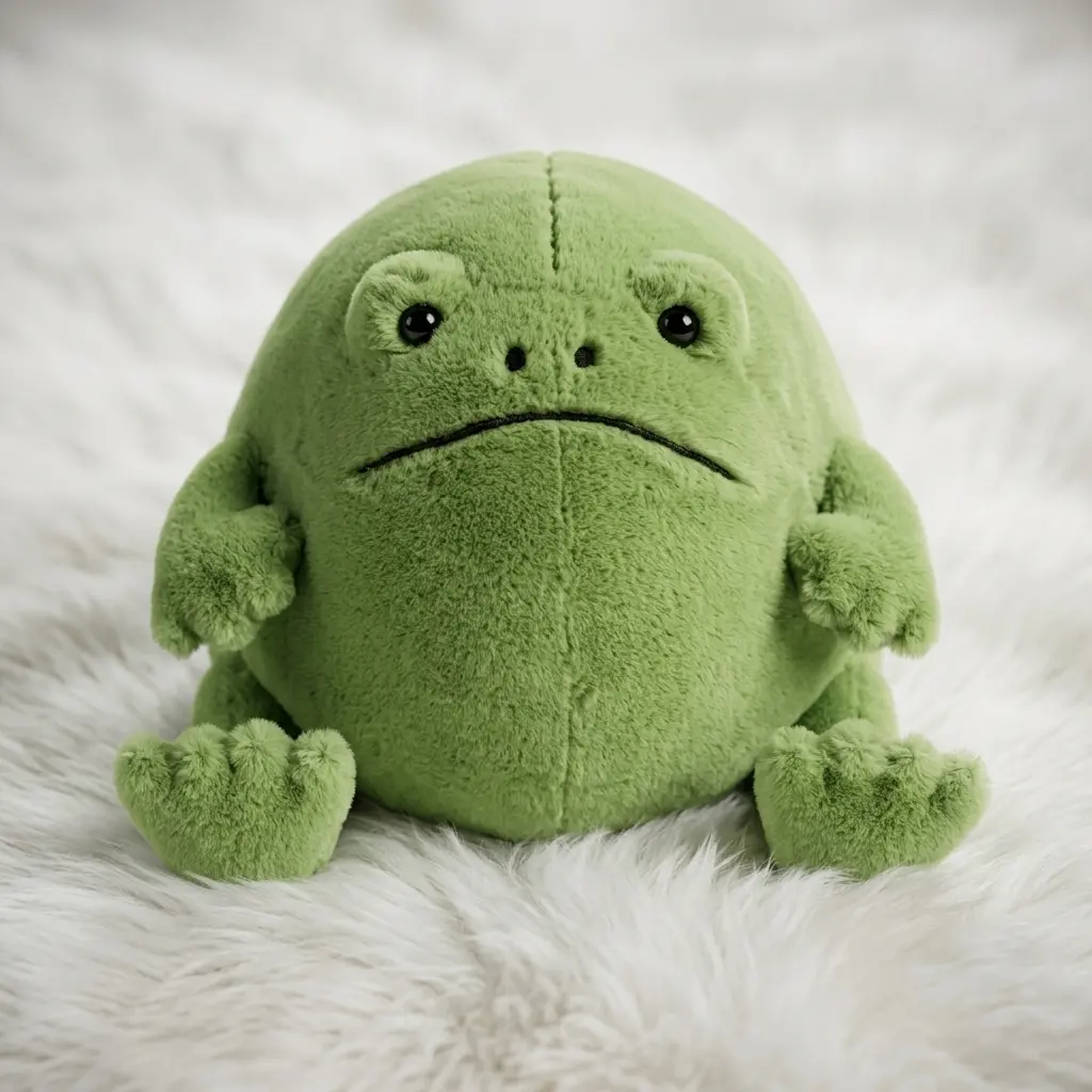JELLYCAT Ricky Rain Frog Plush – Chubby Green Frog Soft Toy with Adorable Expression, Cozy Gift for Frog Lovers