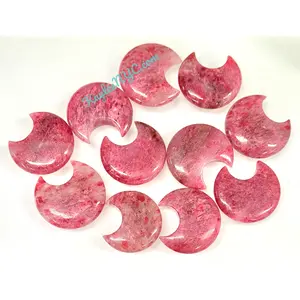 Wholesale Lot 1 lb Natural Sakura Cherry Blossom Rhodonite Crystal Moon
