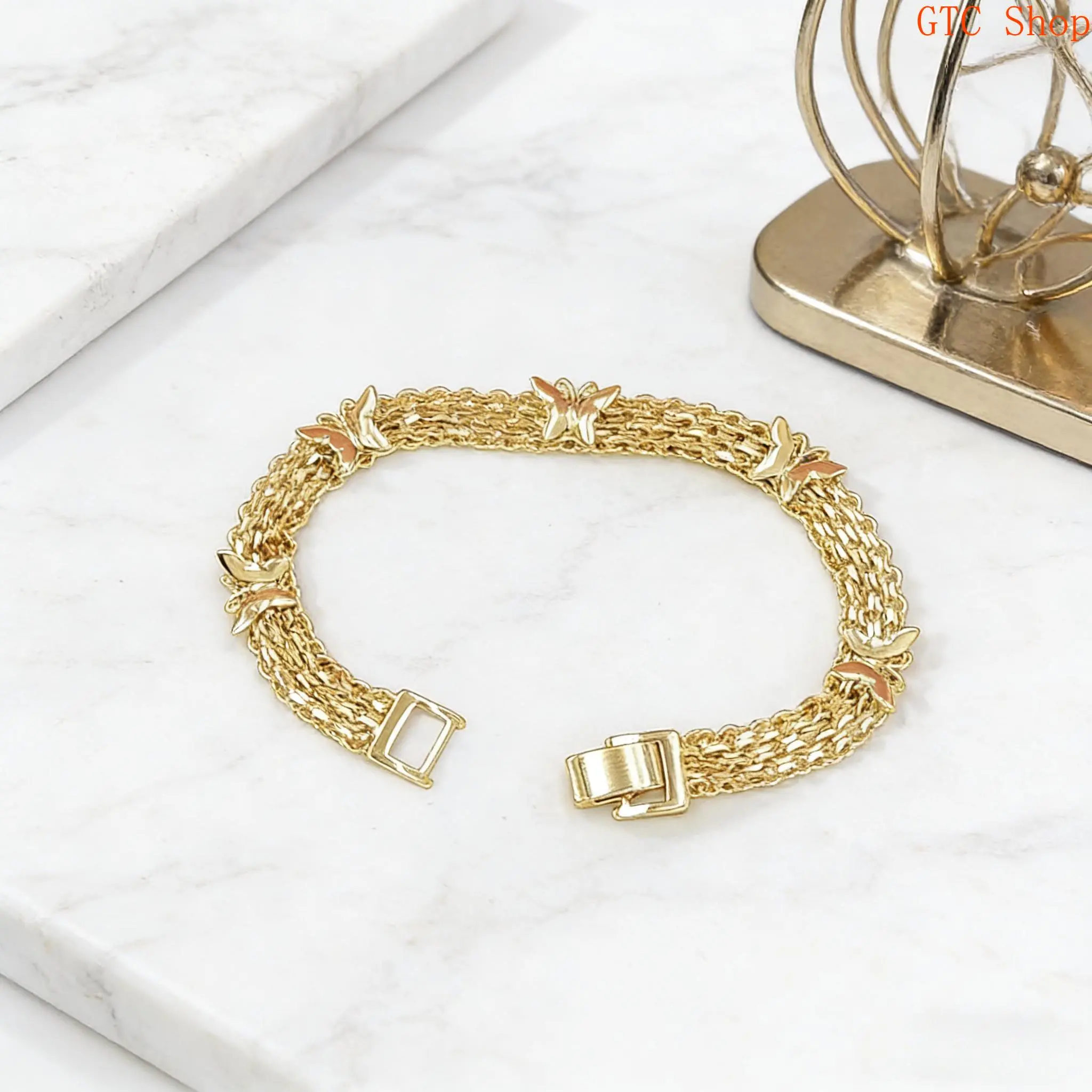 Women's Sports Wristband with Elegant Butterfly Charms Bracelet - Casual Friends Gift, Spring Statement Accessory