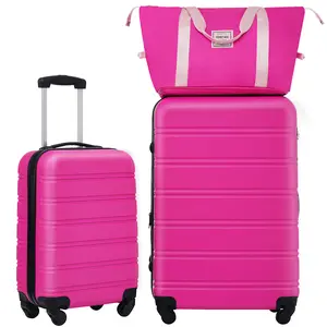 (20+28 inches) Hard shell luggage set of 2 pieces, with TSA lock rotating luggage, light weight, super capacity, large interior space, smooth wheel push, no jamming, hard box anti fall Travel