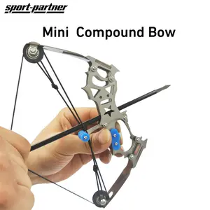 Sport-Partner 7.5-inch Mini Compound Bow and Arrow Set Portable Safe Durable Stress-Relieving Toy Gift for Adults Teens Children Ideal for Archery Beginners Target Practice