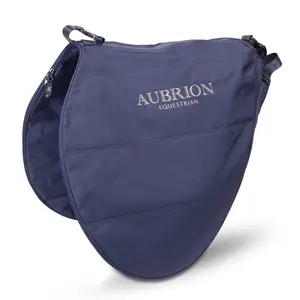 Aubrion Equestrian Saddle Bag - Protective Padded Design with Two-Way Zip & Adjustable Strap for Easy Storage