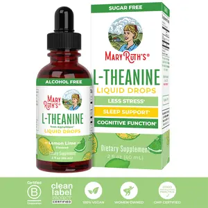 MaryRuth's L-Theanine 200mg Liquid Drops - Mood Support - Focus Supplement - Natural Sleep Support - Relaxation - Vegan - Non-GMO - Gluten Free
