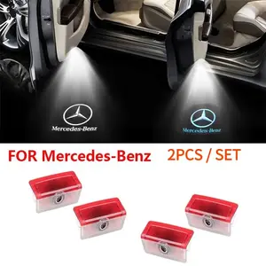 Car LED Welcome Light, Door Projection Lamp, Car Logo Lighting Decoration, Automatic Door Projection Atmosphere Light, Led Car Ambient Light, Mercedes-Benz Night Illumination, Led Lights For Car