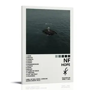 NF-HOPE Posters Music Album Cover Posters Canvas Wall Art High-Resolution Vintage Band & Artist Prints for Room
