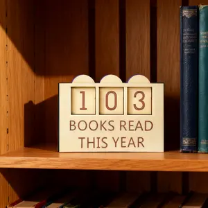 Book Counting Device, Track Books Read, Fun and Convenient Way to Monitor Yearly Reading, Easy Number Adjustment, Must-Have for Book Lovers, Book Accessories