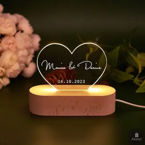 Personalized Couples Gift LED Heart Name Light Custom Shaped Name Light for Wedding Anniversary Bedroom Lamp Home Decor Christmas Gift for BF GF valentine day birthday gift
