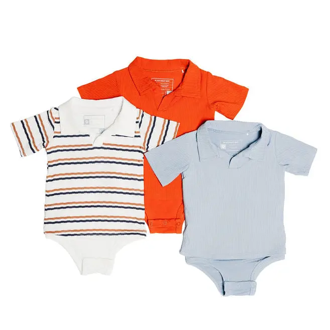 Ribbed Polo Onesie Tee