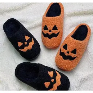 Cozy Jack O' Lantern Slippers  Women Comfort Cotton Soft