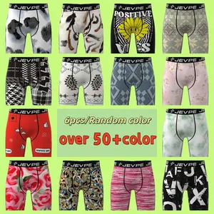 JEVPE Men's Mystery Boxer Brief 6-Pack Bundle - Standard Length 7 Inch Inseam, Soft, Stretchy, and Breathable Poly Blend Fabric