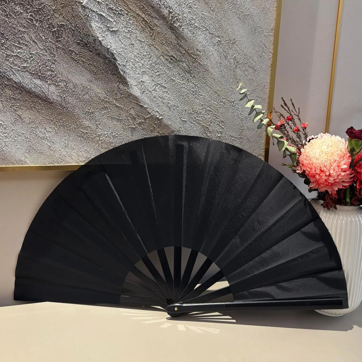 Large Hand Fan, 13inch Durable Plastic Foldable Hand Fan, Portable Decorative Folding Fan for Outdoor, Wedding Hand Fans, Party, Decoration