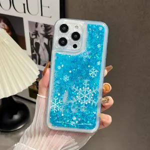 Luxurious And Premium, Pure White Snowflake Design, Precision Cutouts Protection, Sparkling Glitter Lava Lamp Phone Case  A Perfect Christmas, Birthday, Or Holiday Gift For Yourself, Friends, Or Girlfriend. Compatible With Apple IPhone 16, 15, 14, 13, 17