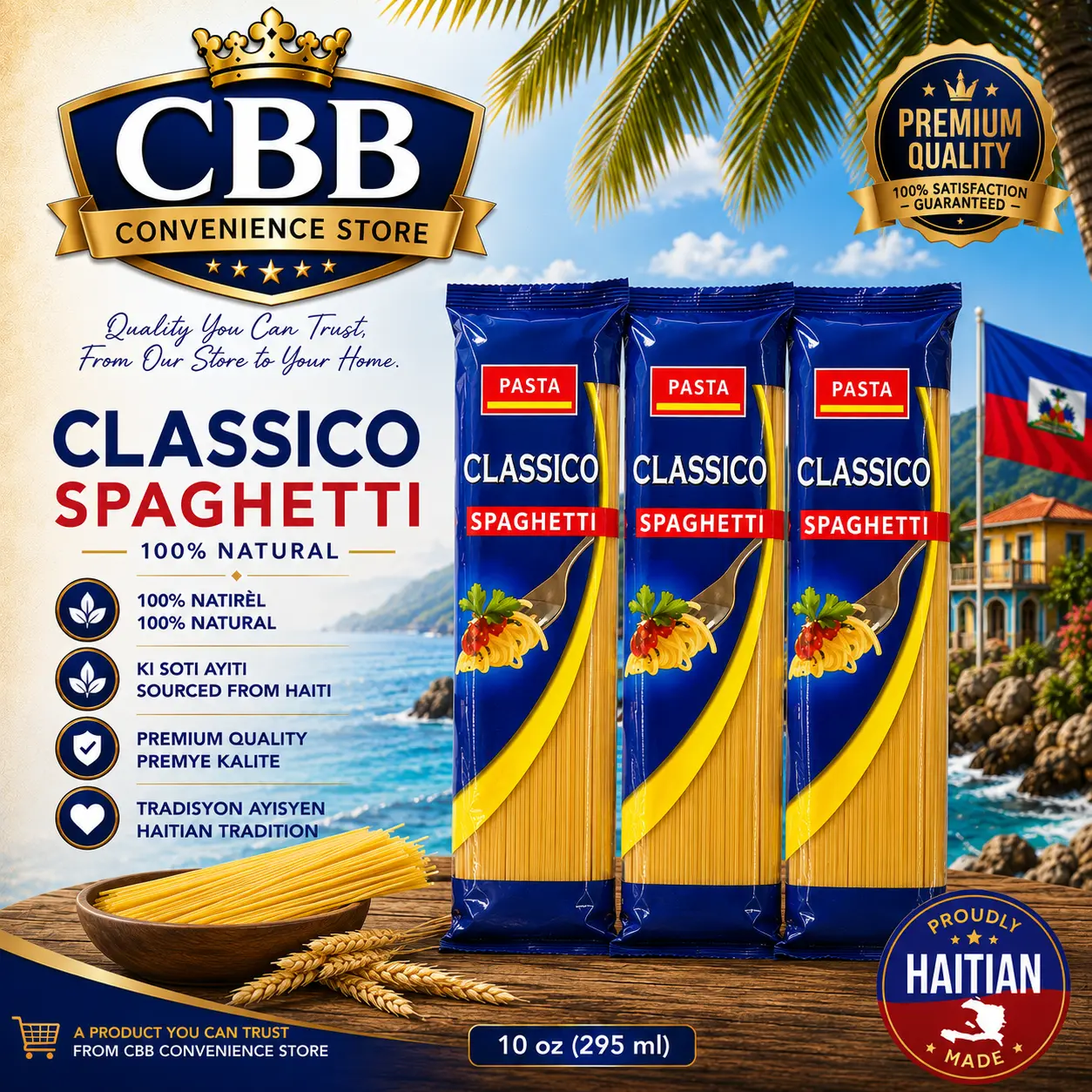 3-Pack Traditional Italian Spaghetti Classico, Grains Pasta for Authentic Cooking, Room Temp Storage Staple