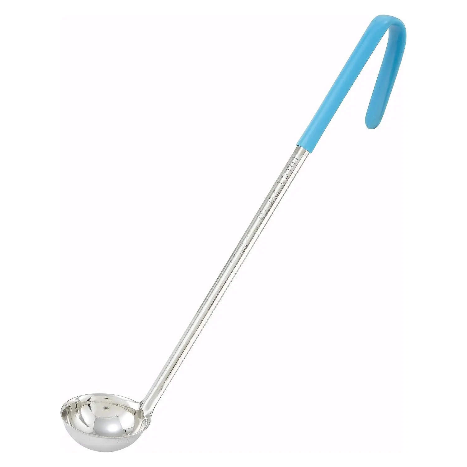 Stainless Steel Ladle With Teal Handle, 1/2-Ounce