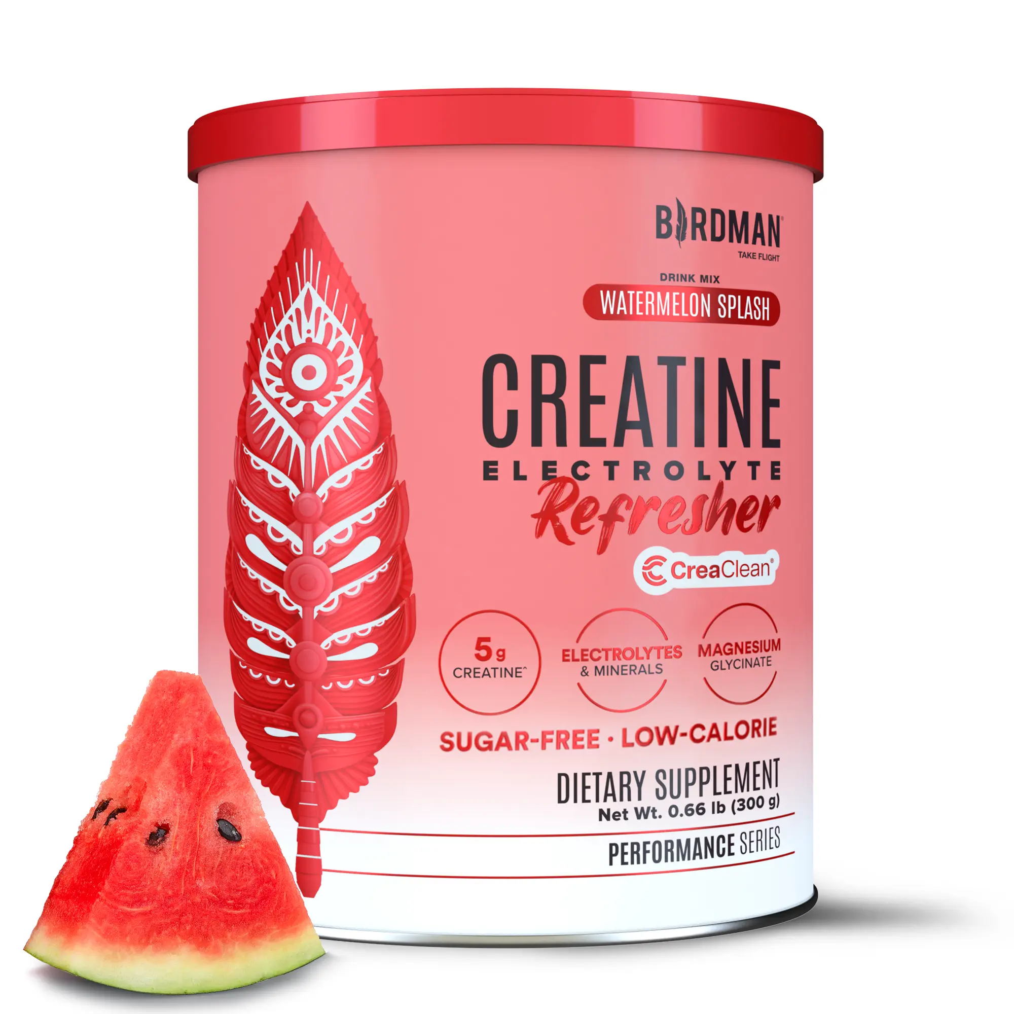 Birdman Fitness Sugar-Free Creatine Monohydrate Electrolyte Mix Supplement Stack - Magnesium, Vitamin - Watermelon Splash Flavor - 0.66lbs Healthcare Dietary Powder