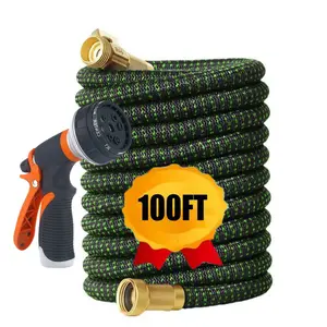 Multifunctional Telescopic Car Wash Set - With Multifunctional Nozzle - Metal Connector and Rubber Hose - Suitable for Gardening, Car Washing, Pet Bathing, Lawn Watering, House Glass Cleaning - American Standard Thread - Retractable Garden Hose