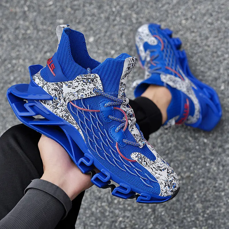 Men's Futuristic Sneakers | Chunky Streetwear Shoes with Cushion Sole, Lightweight Athletic Shoes for Everyday Wear