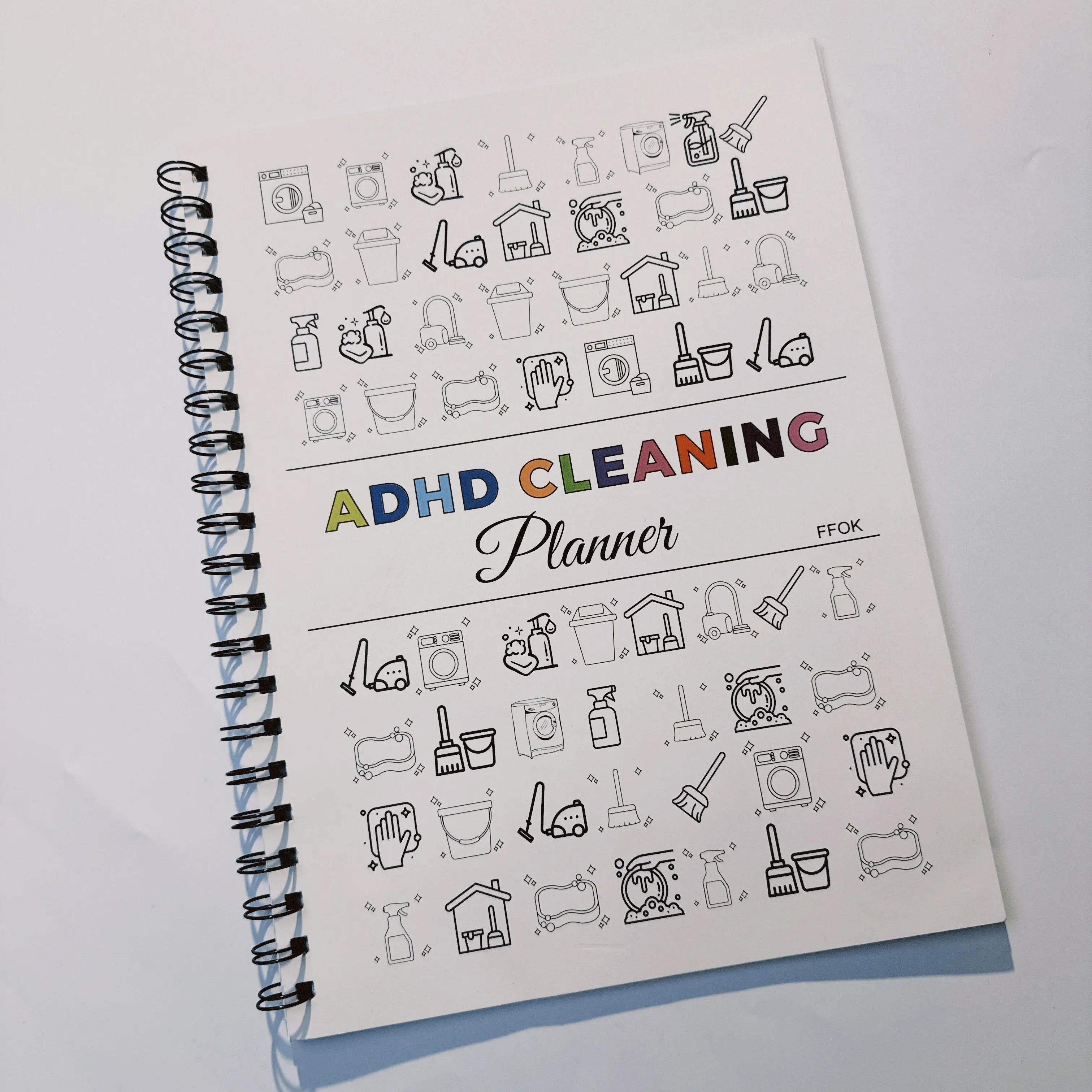 【ADHD Cleaning Planner】Household Daily Cleaning Schedule Planner, 1 Count Cleaning Checklist Schedule Notebook, Cleaning Planner Notebook, Office Stat
