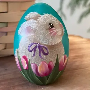 New Vintage Rabbit Easter Eggs, Retro Bunny Easter Decorations, Unique Cross-Border Design, Perfect for Spring Festivities