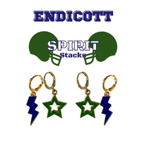 Endicott College Spirit Earring  Stack For Gulls Game Day