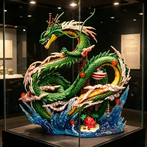 Anime DBZ Mythical Dragon Collectible Figure Detailed Scene Statue with Island Base Perfect Gift for Anime Fans & Friends