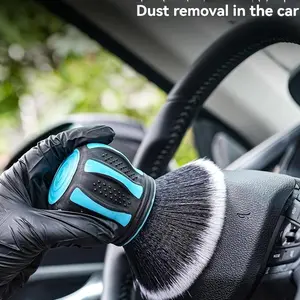 Car Interior Detailing Brush - Heavy-Duty Cleaning Brush for Cars, Home, Office - Manual Cleaning Tool with Soft Bristles, Non-Electric Dirt Remover for Tight Spaces, Seats, Dashboard, Keyboard - Car Detailing Supplies & Household Cleaning Brush,