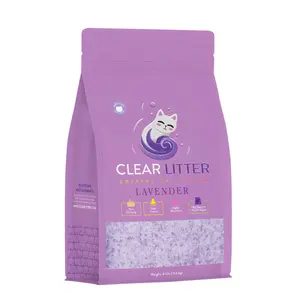 Clear Litter Crystal Lavender for Cats - Lightweight Dust-Free, Odor Control, Easy Cleaning, Long-Lasting