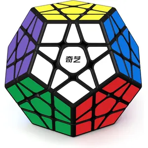 Megaminx Cube 3x3x3 Pentagonal Speed Cube Dodecahedron Magic Cube Puzzle Toy Black
