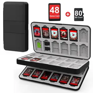 Case for   2//OLED/Lite with 48 Slots and 80 Memory  SD Card Storage, Portable Travel   Holder Organizer,  Card Protective for Festival