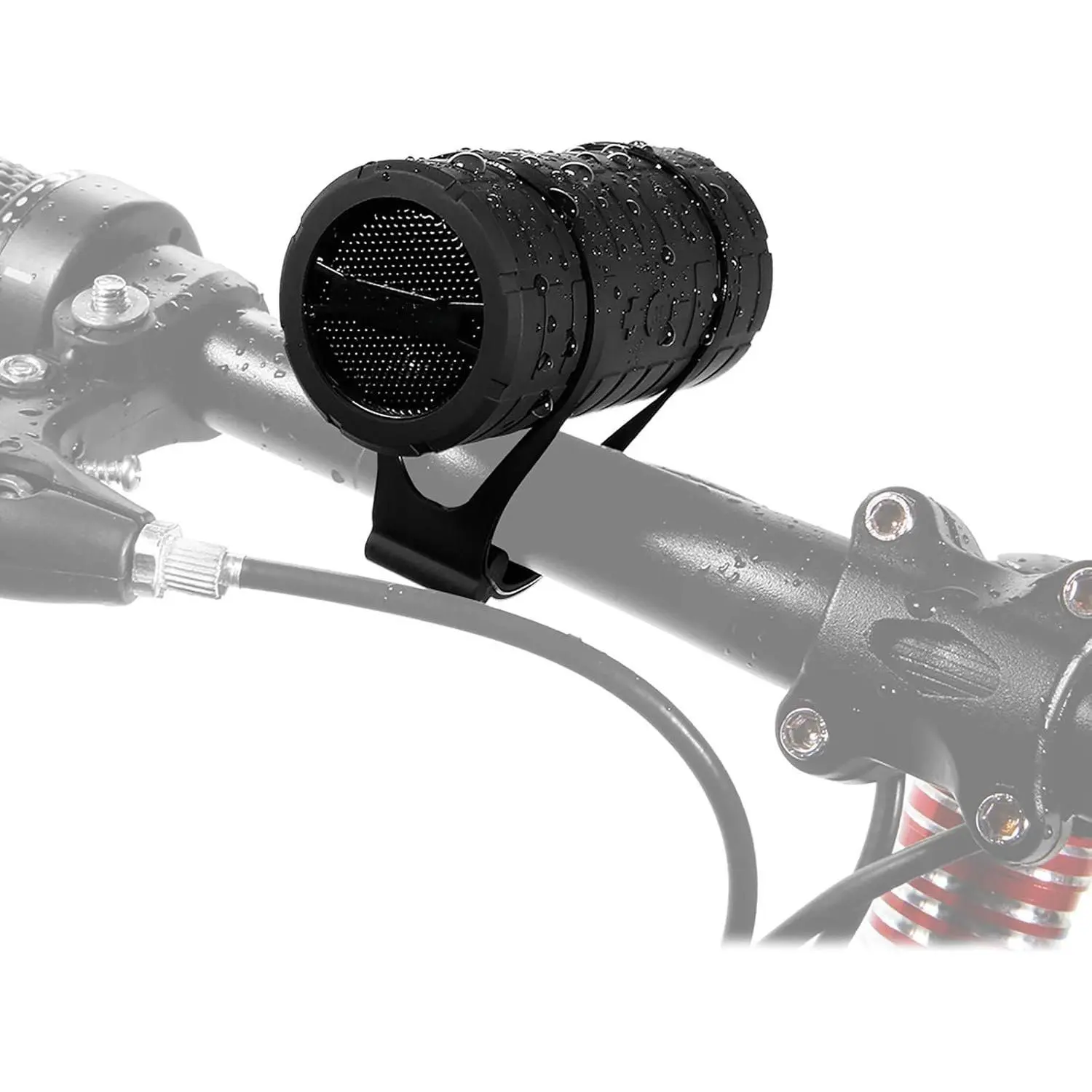 Speaker, Portable  and Wearable Outdoor Speaker with 3.5mm Aux MicroSD Input HiFi Bass for Mountain  Bicycle Electric Scooter (Black)