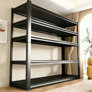 77.4"H Heavy-Duty 5-Tier Adjustable Metal Shelving Unit, Versatile Floor-Standing Storage Rack, Ideal for Garages, Basements, and Kitchens Industrial Installation