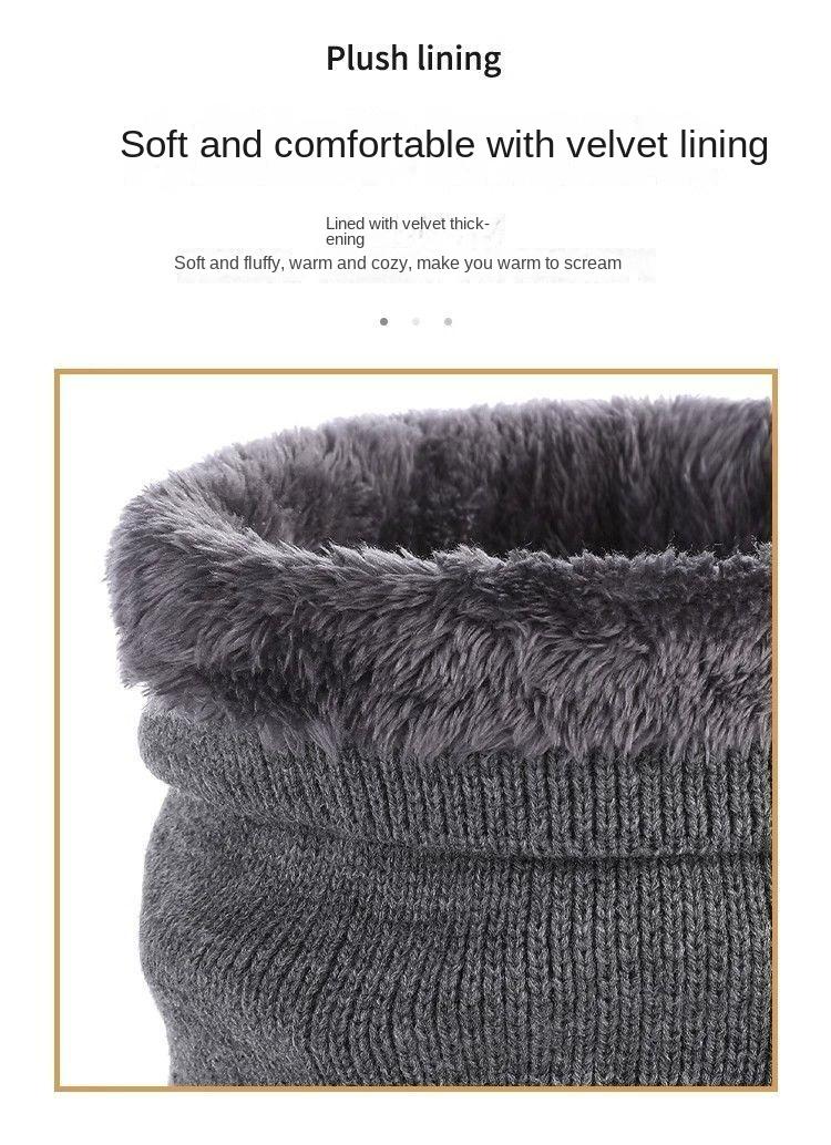 Outdoor sports warm neck cover for men and women, scarf and face mask for autumn and winter with added velvet, thickened and enlarged neck protection, specifically designed for cycling