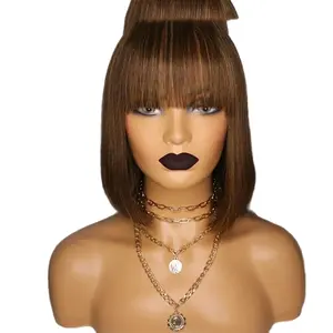 Qi Liuhai Real Hair Wig Headgear for Women