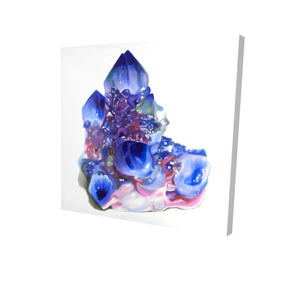 Begin Home Decor 2080-2424-MI79 24 x 24 in. Blue & Purple Quartz Crystal Canvas - Bedroom Decor Art