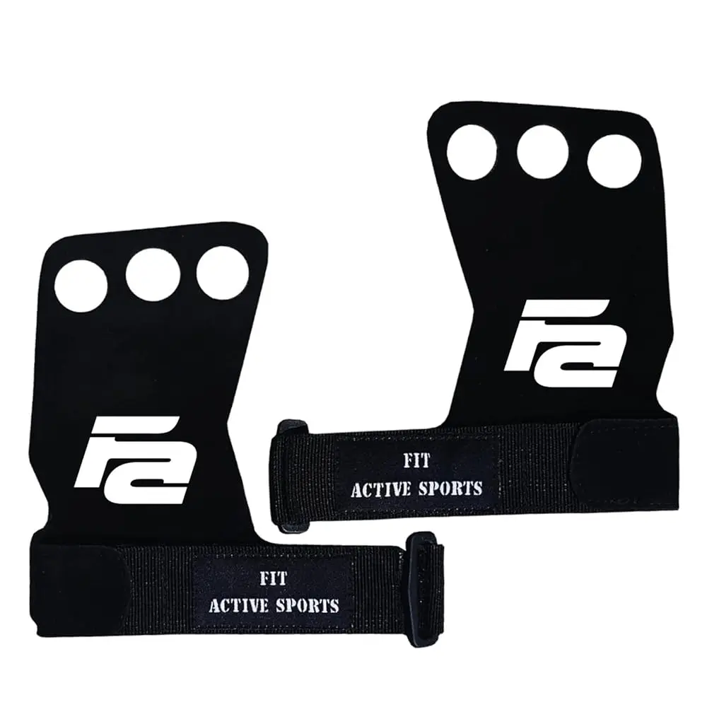 Fit Active Sports 3 Finger Gymnastics Grips for Gym Workout, Cross Training, Weightlifting - Men and Women