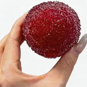 1pc Waxberry Squishy – Realistic Yangmei Fruit Shape Stress Relief Toy | Soft Elastic Sensory Fidget Toy for Kids Adults Cute Collectible Squeeze Decompression Gift for Holidays