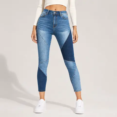 Super Comfort Stretchy Denim Bottom Pants High Waisted With Basic Button Closure Ideal For Everyday Wear BL450