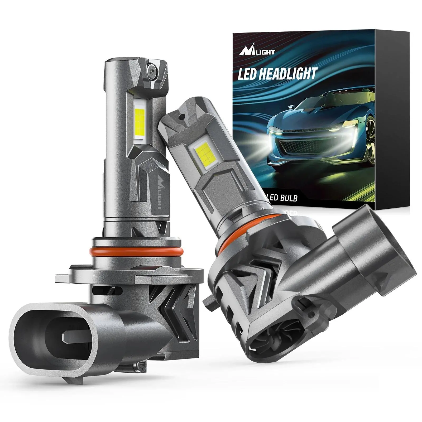 Nilight 9005 HB3 LED Headlight Bulbs, High Lumen Headlight, 1:1 Mini Size, Compatible with Low Beam and High Beam, Led Headlights Bulbs Motorcycle Led