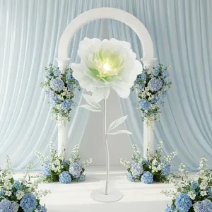 Auto-Open LED Artificial Flower 1.8m with Remote for Wedding Stage Decor artificial flowers for outside