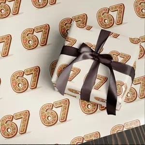 Gingerbread Cookie 67 Meme Wrapping Paper Christmas, Sweet and Playful Holiday Gift Wrap for Christmas Bakers, Warm Brown Seasonal Gift Wrap