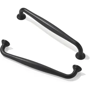 10 Pack Cabinet Handles-5"/128mm Screw Spacing Matte Black Furniture Hardware Handles for Kitchen Cabinets Bedroom Dresser Wardrobe Cabinet Pulls
